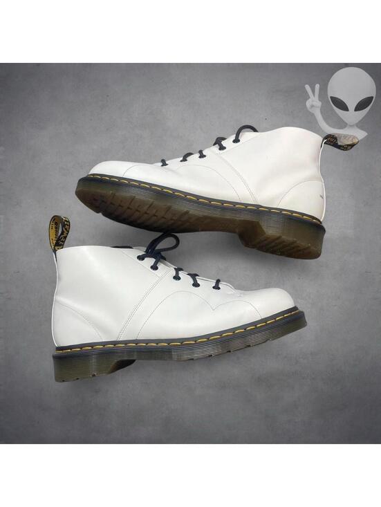 Dr. Martens Other - Dr. Martens Church Monkey Boots White Smooth Leather Mens 11 90s Archival Retro
